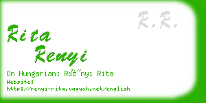 rita renyi business card